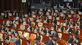 항의 팻말 붙이고 시정연설 듣는 자유한국당 의원들