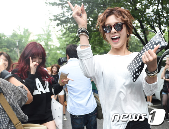 [PHOTOS] 140822 KBS&#39; &#39;Music Bank&#39; pre-recording photos of Orange Caramel, KARA, Secret, Red Velvet, Taemin, Block B, BTS, Stellar, Sunny Hill, Lucky J and Lip Service