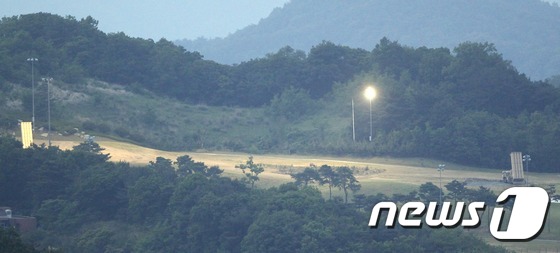 불 밝힌 성주 사드포대