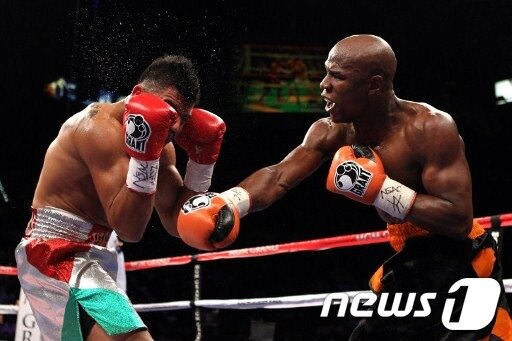 본문 이미지 - 플로이드 메이웨더 주니어(오른쪽). ⓒ AFP=News1