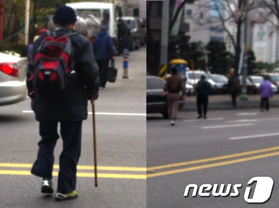 본문 이미지 - '짤짤이'를 받기 위해 무단횡단을 하다 사고를 당하는 경우도 자주 발생한다.© News1 