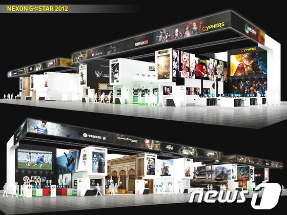 본문 이미지 - 지스타 2012 넥슨 부스 조감도(제공=넥슨)© News1  