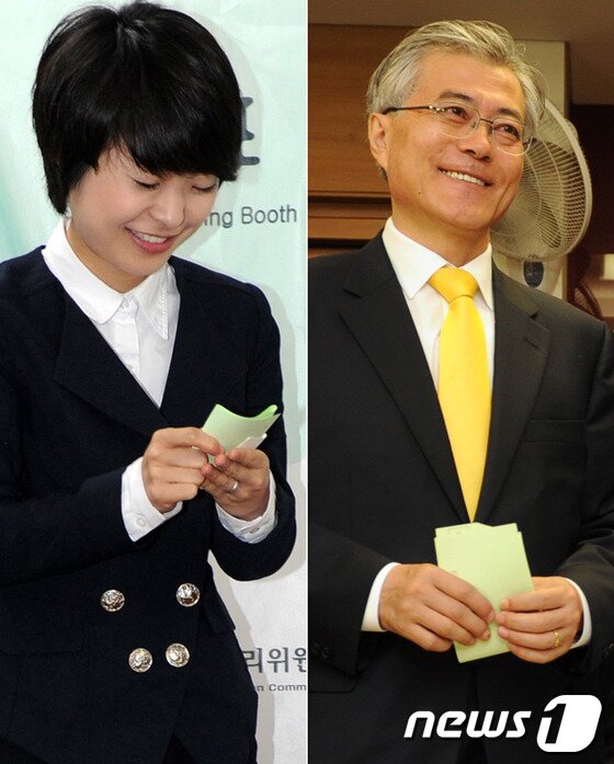본문 이미지 - 제19대 국회의원선거 부산 사상에 출마한 새누리당 손수조 후보가 11일 오전 사상구 삼락동 삼덕초등학교에 마련된 투표소에서 기표한 뒤 투표함에 투표용지를 넣고 있다. 2012.4.11 /뉴스1 © News1   이동원 기자