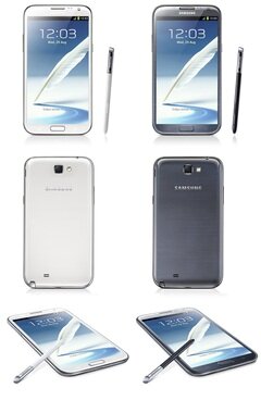 본문 이미지 - 29일 삼성전자가 공개한 갤럭시 노트2. 왼쪽이 마블 화이트, 오른쪽은 티타늄 그레이 모델이다.(사진=삼성전자)© News1