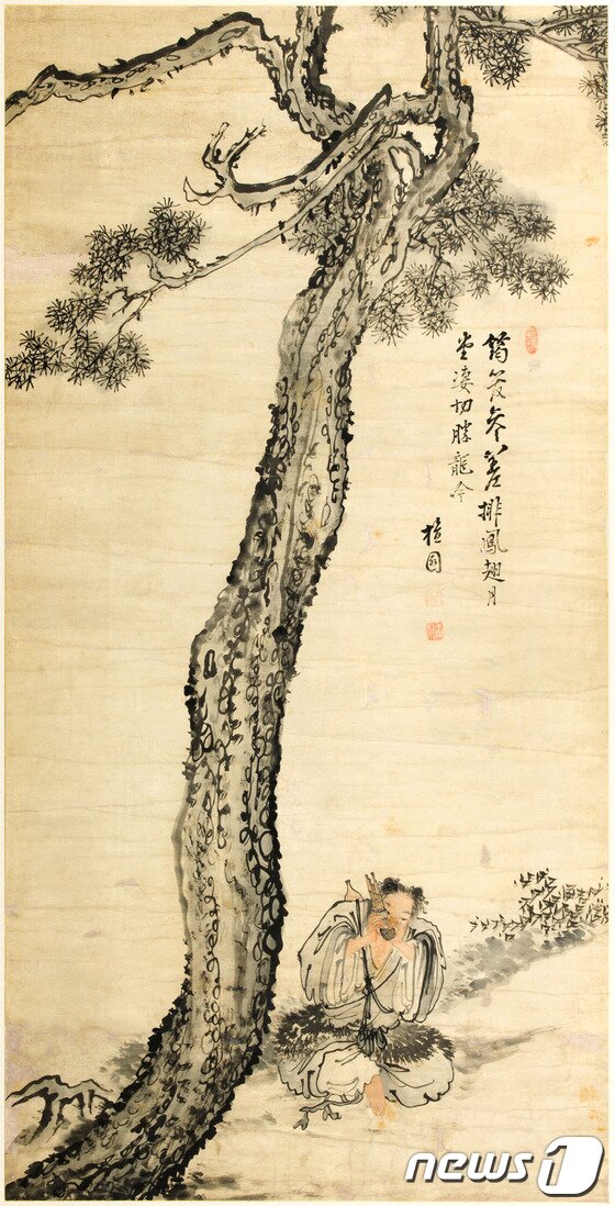 본문 이미지 - 김홍도의 송하선인취생도 (울산박물관 제공) © News1 