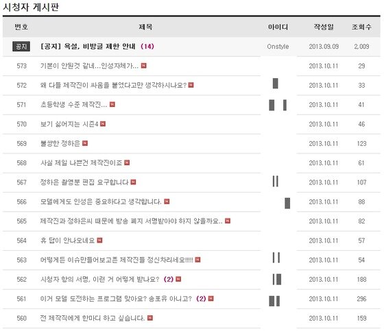 본문 이미지 - &#39;도수코4&#39; 시청자 게시판 화면 캡처© News1  