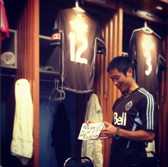 본문 이미지 - 화이트캡스가 인스타그램&#40;whitecapsfc&#41;에 공개한 이영표&#40;36&#41;의 대기 모습 © News1  