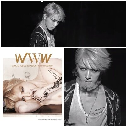 본문 이미지 - JYJ 김재중 솔로 1집 앨범 표지&#40;아래 왼쪽&#41;와 타이틀곡 &#39;저스트 어나더 걸&#40;Just Another Girl&#41;&#39; 뮤직비디오 장면. © News1 맹하경 기자