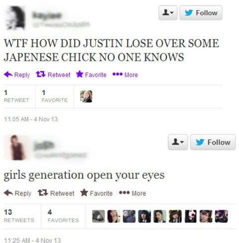 본문 이미지 - 해외 트위터리안이 남긴 소녀시대 비하 트윗&#40;트위터&#41;. © News1  