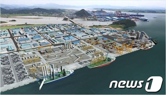 본문 이미지 - 목포신항만 조감도(목포시 제공)ⓒ News1