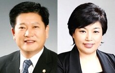본문 이미지 - '학교비정규직 교육감 직고용 조례안'에 보류의사를 밝힌 새누리당 권명호(왼쪽)ㆍ강혜순 의원. 새누리당은 11일 오전 의원총회를 통해 당론으로 보류키로 결정했다© News1 