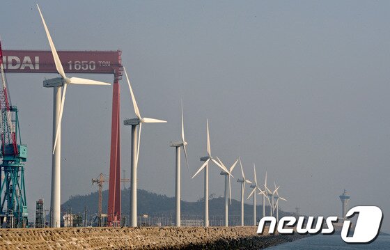 본문 이미지 - 전북 고창군 수협(조합장 배한영)을 비롯해 수산관련 단체 대표들이 정부의 해상풍력단지 조성에 반대하며 지난달 30일 고창군 상하면과 해리면 사무소에서 반대집회를 가졌다.© News1 박제철 