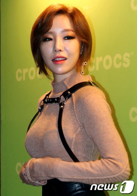 브라운아이드걸스 가인이 12일 오전 서울 강남구 논현동 한 호텔에서 열린 '2013 FH 크록스 패션쇼'에 참석하고 있다. 2013.9.12 스타뉴스/뉴스1