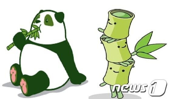 본문 이미지 - 담양군 홍보용 캐릭터. 왼쪽부터 팡고, 다미/사진제공=전남정보문화산업진흥원© News1  