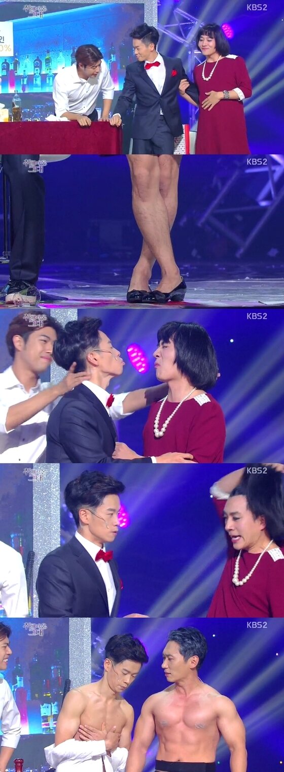 본문 이미지 - 개그맨 김대승이 19일 방송된 KBS2 '개그콘서트'에서 몸매를 공개했다. ⓒ KBS2 '개그콘서트' 캡처