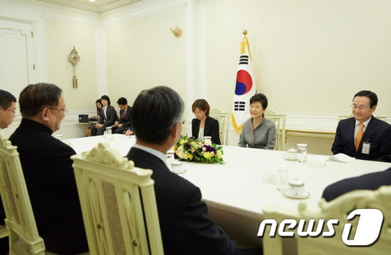 박근혜 대통령, 탕자쉬안 前 국무위원 접견
