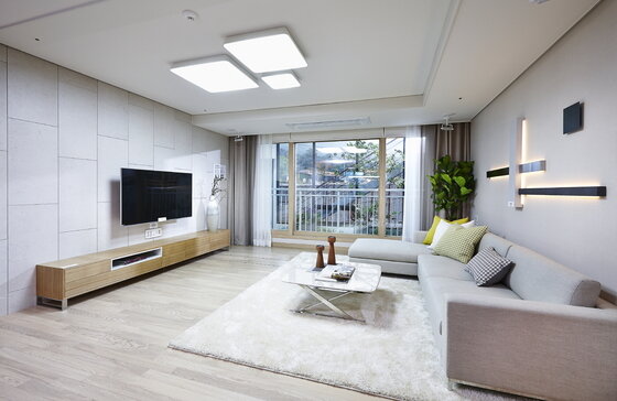 본문 이미지 - 84㎡타입 거실 ⓒNews1