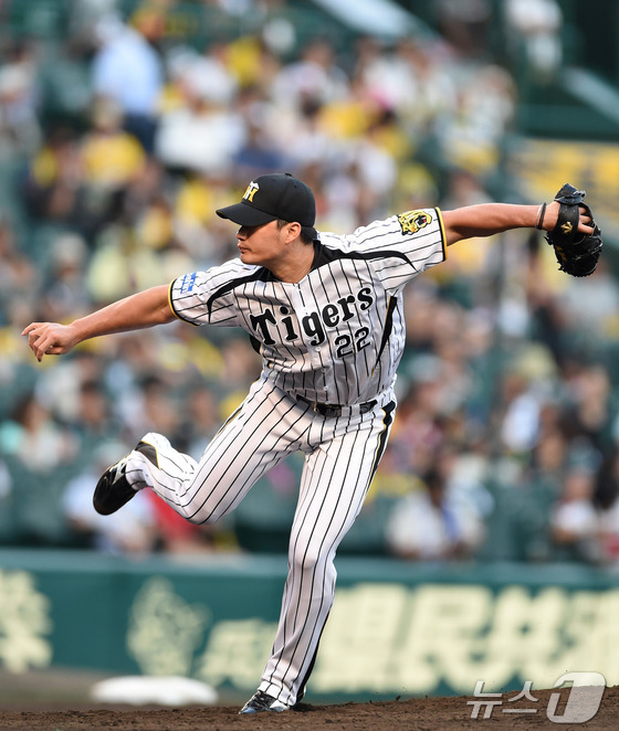 한신 시절 오승환 투구 장면