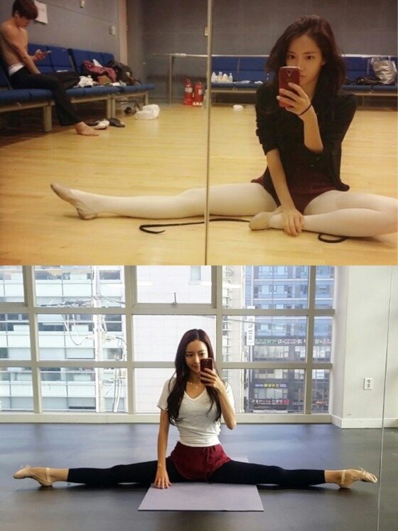 본문 이미지 - 방송인 겸 발레무용가 박현선이 발레 연습 사진을 공개해 눈길을 끌고 있다. ⓒ News1스포츠 / 박현선 페이스북