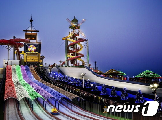 본문 이미지 - 원마운트 &acute;러브 일루미네이션&acute; 눈썰매장. ⓒ News1