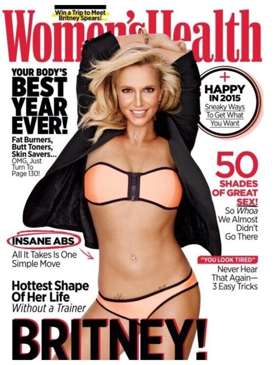 본문 이미지 - 브리트니 스피어스(33)가 굴곡진 몸매를 과시했다. ⓒ News1스포츠 / 우먼 헬스 매거진 홈페이지