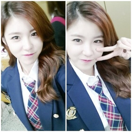 본문 이미지 - 전효성이 여고생으로 변신했다. ⓒ News1스포츠 / 전효성 트위터