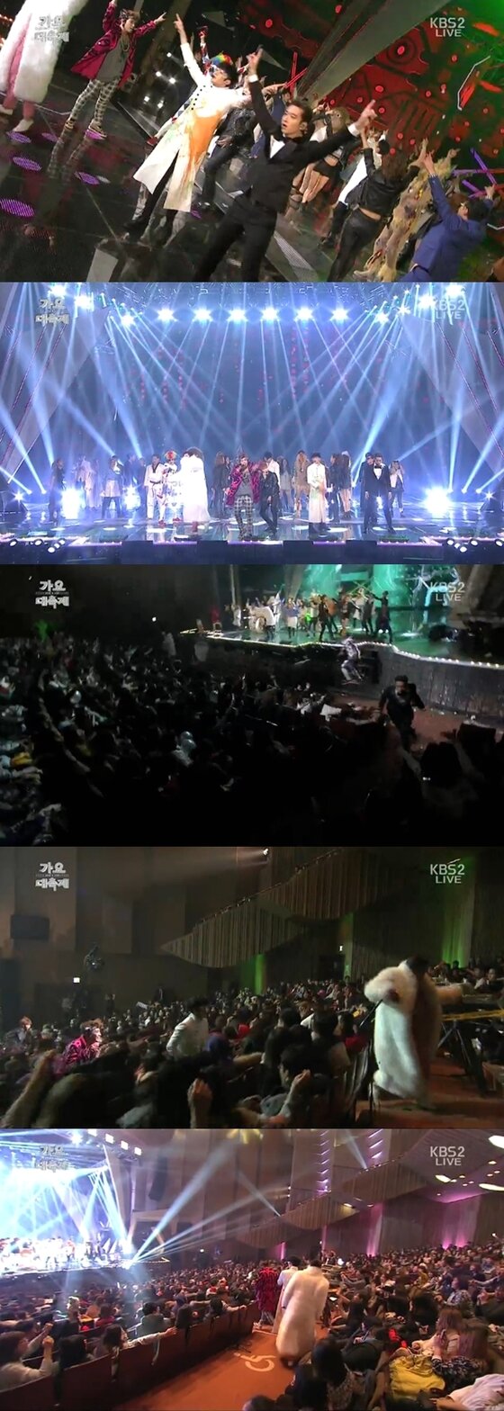 본문 이미지 - 2PM이 &acute;가요대축제&acute;에서 &acute;미친거 아니야&acute;를 선보였다. ⓒ &acute;2014 KBS 가요대축제&acute; 캡처