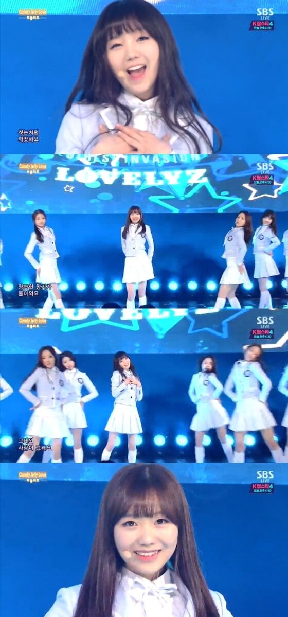 본문 이미지 - 러블리즈가 7일 방송된 SBS '인가가요'에서 '캔디 젤리 러브' 무대를 선보였다. ⓒ SBS '인가가요' 캡처