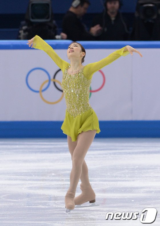 본문 이미지 - 소치 올림픽 출전 당시의 '피겨여왕' 김연아2014.2.20/뉴스1