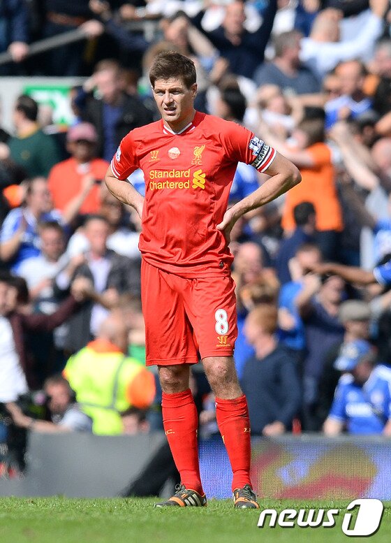 본문 이미지 - 잉글랜드 프리미어리그&#40;EPL&#41; 리버풀 소속의 스티븐 제라드. © AFP=News1 