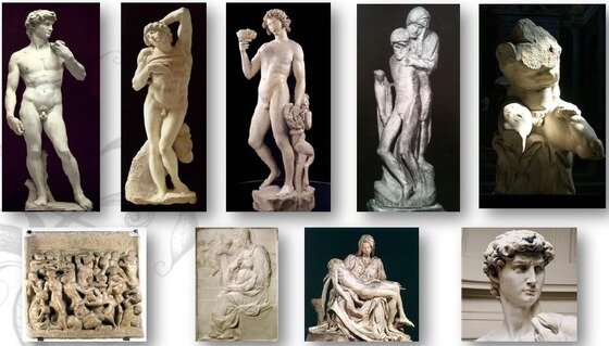 본문 이미지 - 미켈란젤로 조각 원본 주형 레플리카 9점.(디렉터스코리아 제공)© News1 