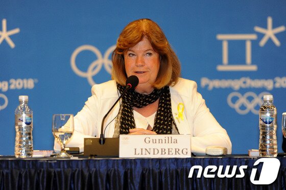 본문 이미지 - 구닐라 린드버그 위원장이 1일 강원 평창군 알펜시아 리조트 컨벤션센터에서 열린 IOC 조정위원회 제3차회의에서 기자회견을 하고 있다.린드버그 위원장은 이날 조직위와 대한민국이 힘을 합쳐 평창동계올림픽을 선수들을 위한 훌륭한 대회로 만들겠다는 입장을 밝혔다. 2014.5.1/뉴스1 © News1   서근영 기자