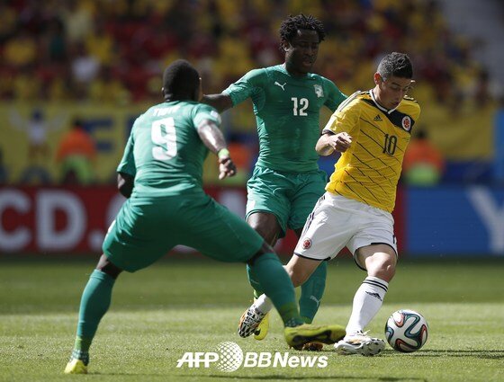 본문 이미지 - 콜롬비아 축구 대표팀의 신성 하메스 로드리게스. © AFP BBNews=News1 