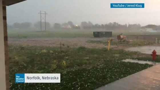 본문 이미지 - &#40;야구공만한 우박이 내린 미국 네브래스카주&#41; © News1  