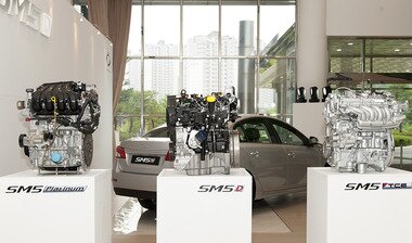 본문 이미지 - 왼쪽부터 르노삼성차 SM5의 2.0 가솔린 엔진, 1.5 dCi 엔진, 1.6 TCE 엔진(르노삼성차 제공)© News1   류종은 기자