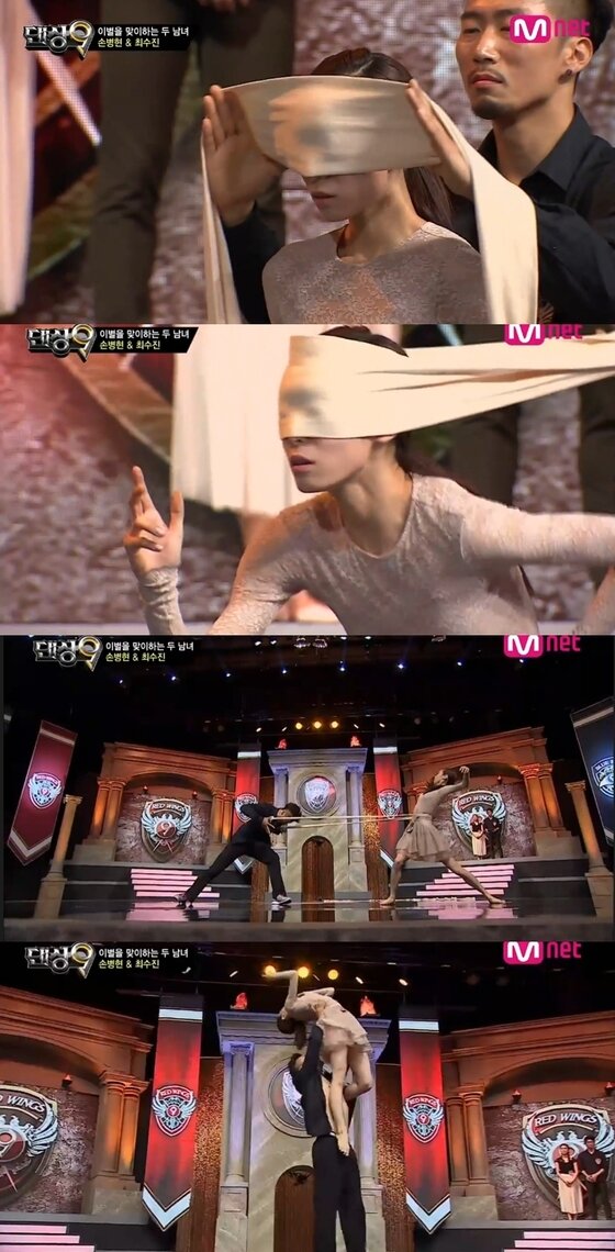 본문 이미지 - 손병현 최수진이 소름 돋을 만큼 뛰어난 무대를 꾸몄다. © Mnet '댄싱9 시즌2' 캡처 