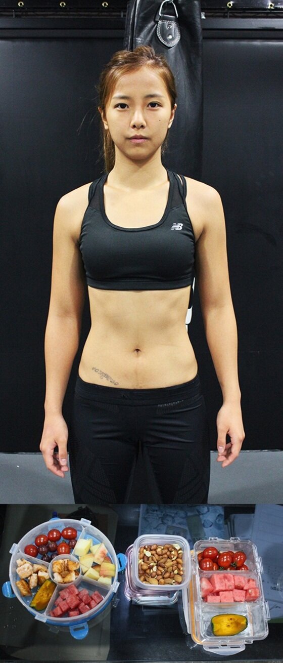 본문 이미지 - 대회 출전을 앞두고 체중감량에 나선 파이터 송가연의 다이어트 식단이 13일 공개됐다. ⓒ CJ E&M