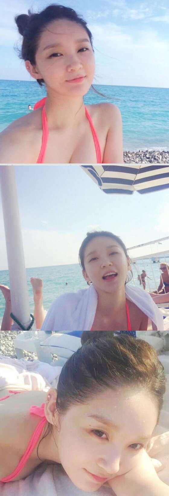 본문 이미지 - 강민경이 올린 비키니 사진이 누리꾼들의 큰 관심을 받고 있다. ⓒ 강민경 인스타그램