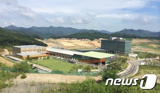 본문 이미지 - 강원 원주시 지정면, 호저면 일대 '원주 기업도시' 전경(원주 기업도시 제공).2014.08.14/뉴스1 ⓒ News1 권혜민 기자
