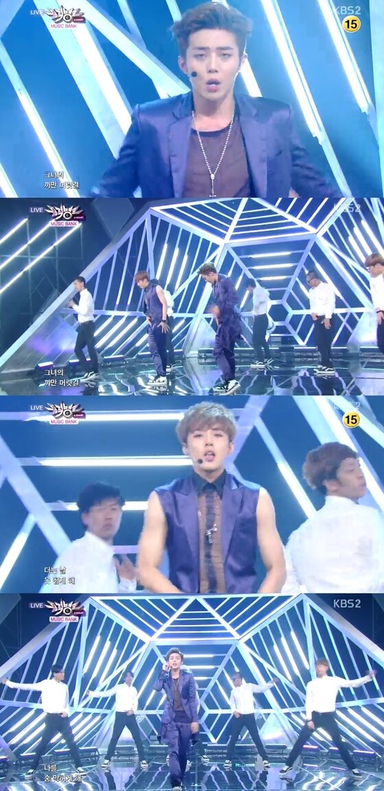 본문 이미지 - 남성 듀오 테이스티가 15일 오후 6시30분 방송된 KBS2 '뮤직뱅크'에서 '어딕션'(Addiction)으로 무대를 꾸몄다. ⓒ KBS2 '뮤직뱅크' 캡처