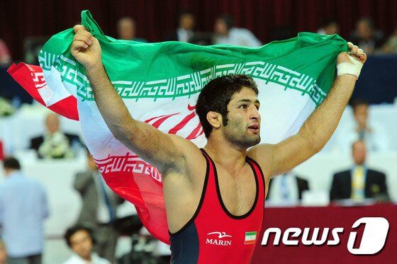 본문 이미지 - 이란 레슬링 간판 사이드 무라드 압드발리는 김현우의 라이벌로 꼽힌다. AFP=News1