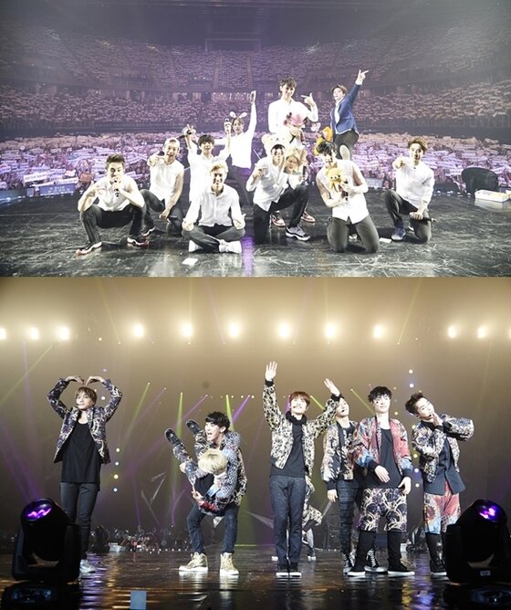 본문 이미지 - 엑소가 지난 13일, 14일 이틀간 태국에서 단독 콘서트를 가졌다. ⓒ SM엔터테인먼트