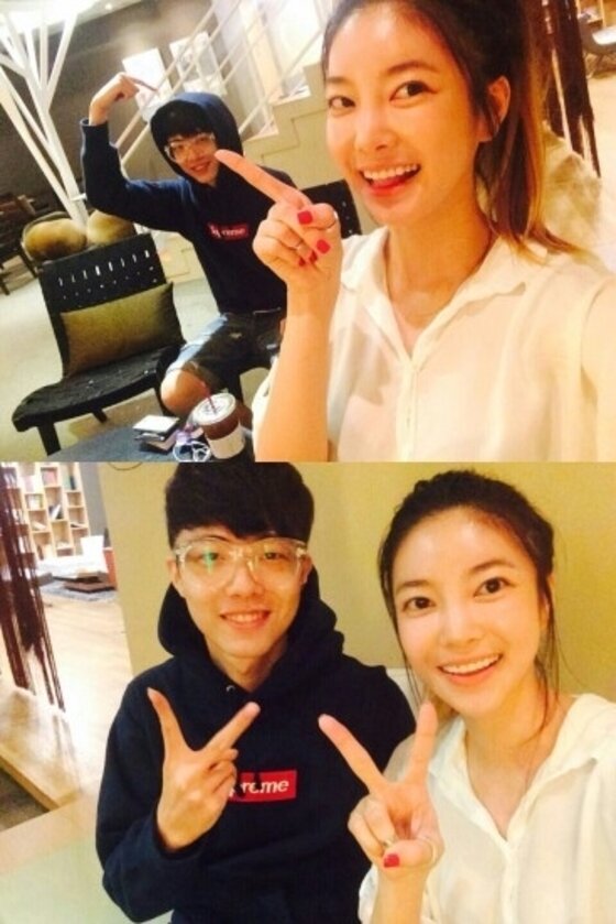 본문 이미지 - 기리보이와 NS윤지의 가슴 설레는 커플샷이 지난 14일 공개됐다.ⓒ NS윤지 트위터