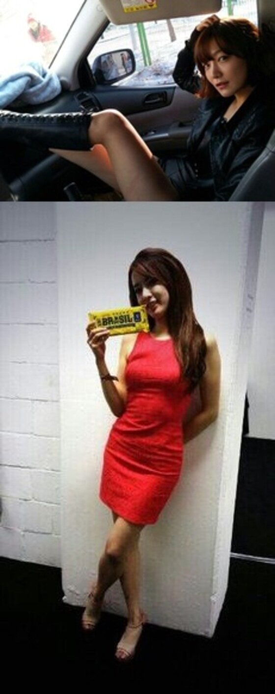 본문 이미지 - 배우 신소율과 정지원 아나운서가 과거 자신의 트위터에 섹시한 매력이 담긴 사진을 공개했다. ⓒ 신소율·정지원 트위터