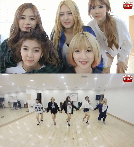 본문 이미지 - 신인 걸그룹 밍스가 데뷔곡 &acute;우리 집에 왜 왔니&acute; 안무 연습 영상을 공개했다.ⓒ 유튜브 영상 캡처