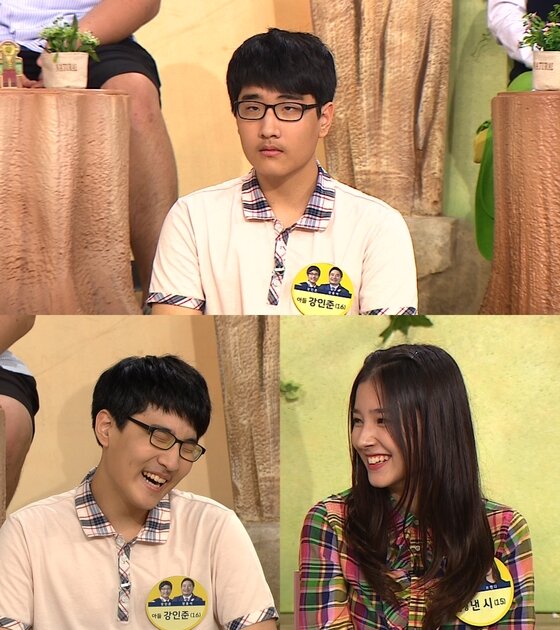 본문 이미지 - 강용석 아들 강인준이 최근 진행된 종합편성채널 JTBC '유자식 상팔자' 녹화에서 낸시를 향한 호감을 드러냈다. ⓒ JTBC 제공