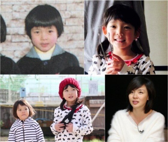 본문 이미지 - 야노 시호의 어린 시절 사진(왼쪽 위)