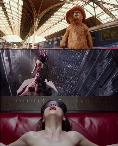 본문 이미지 - &acute;패딩턴&acute;(위), &acute;주피터 어센딩&acute; (중간), &acute;그레이의 50가지 그림자&acute;(아래) 티저 이미지 ⓒ News1