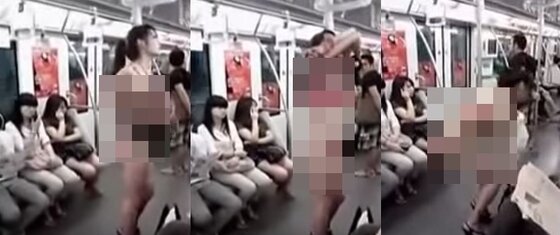 본문 이미지 - 공공장소인 지하철에서 옷을 갈아입는 여성의 모습이 포착된 영상이 화제다. ⓒ News1star / 유튜브 영상 캡처