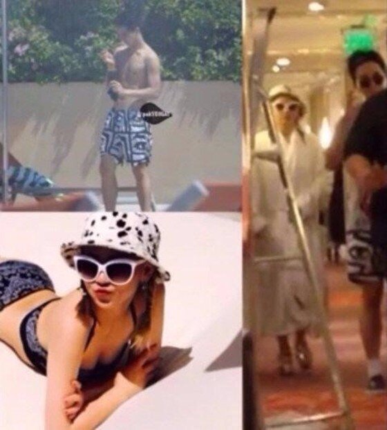 본문 이미지 - 송민호와 씨엘 열애설의 발단이 된 사진에 관심이 모아지고 있다.  ⓒ News1star / 온라인 커뮤니티